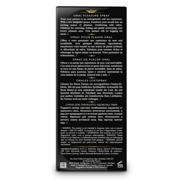 Spray pour plaisir oral saveur vin pétillant à la fraise 20 ml - Shunga
